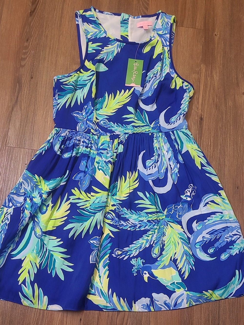 Lilly Pulitzer Sophiletta Dress Girls Floral Blue & Green Size 10